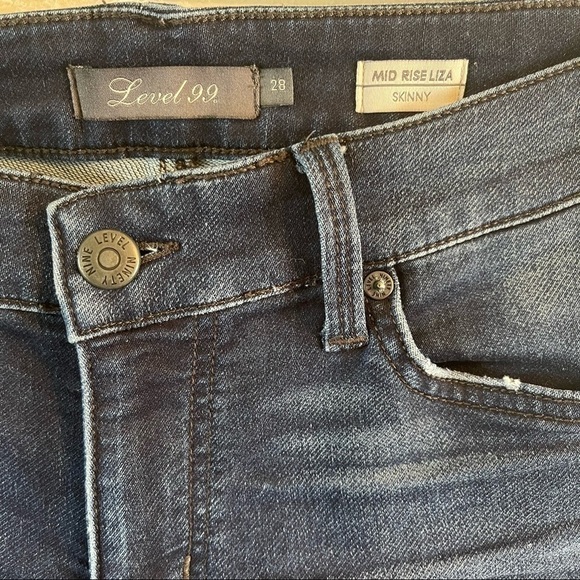 Level 99 Mid-Rise Liza Skinny Liza jeans size 28 GUC sold at Anthropologie - Picture 8 of 12